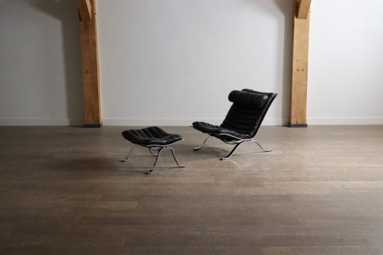 Image 1 of Arne Norell Ari lounge chair with Ottoman Sweden 1966