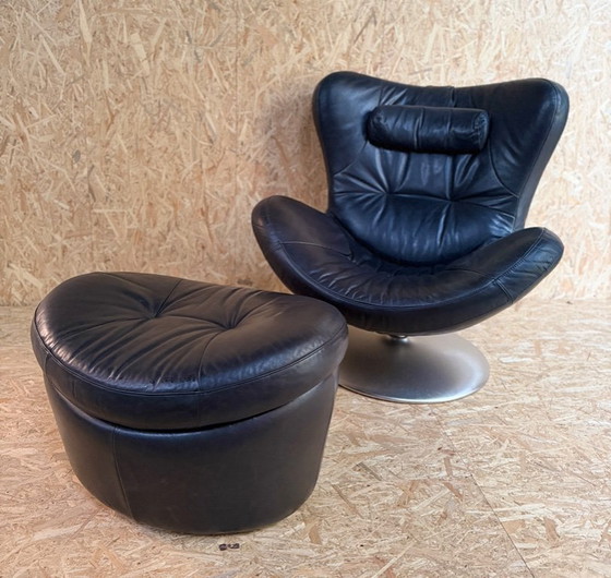 Image 1 of  Natuzzi  fauteuil met bijpassende voetenbank