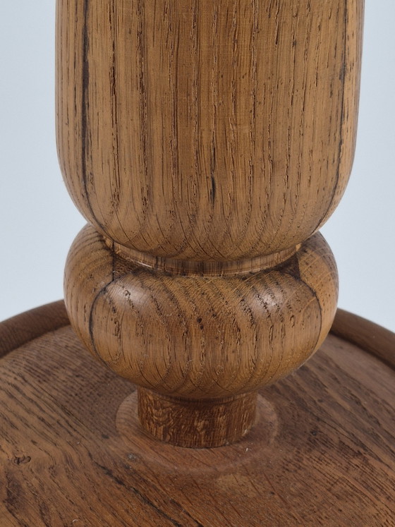 Colonna portafiori in rovere tornito, realizzata a mano negli anni '50. – Oggetti decorativi, Wood (photo 4 of 10)