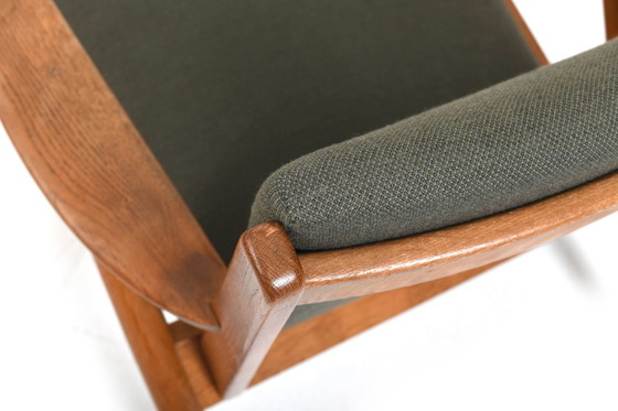 Rara poltrona Arne Wahl Iversen, Modello 14 – Hans Hansen Son Odense, Poltrone, Legno, Tessile, Vintage (photo 9 of 13)