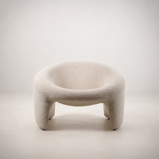 OLIVIER MOURGUE, Poltrone e poggiapiedi Montréal, Airborne Ed., 1967, Tessile, Crema, Organic Modern (foto 8 di 15)