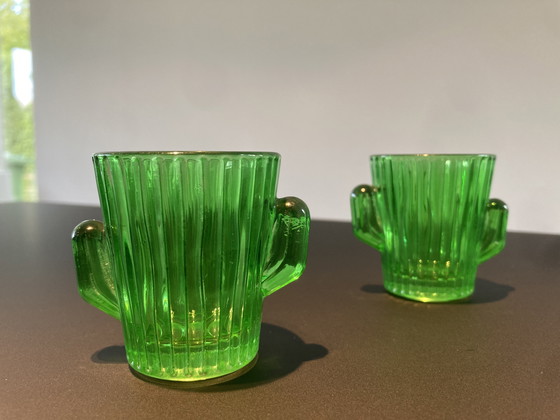 Image 1 of Two glasses in cactus shape