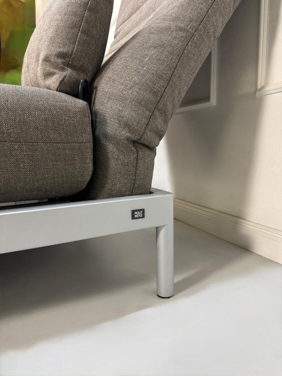 Image 1 of Rolf Benz Plura Fabric Grey Designer Sofa + Armchair