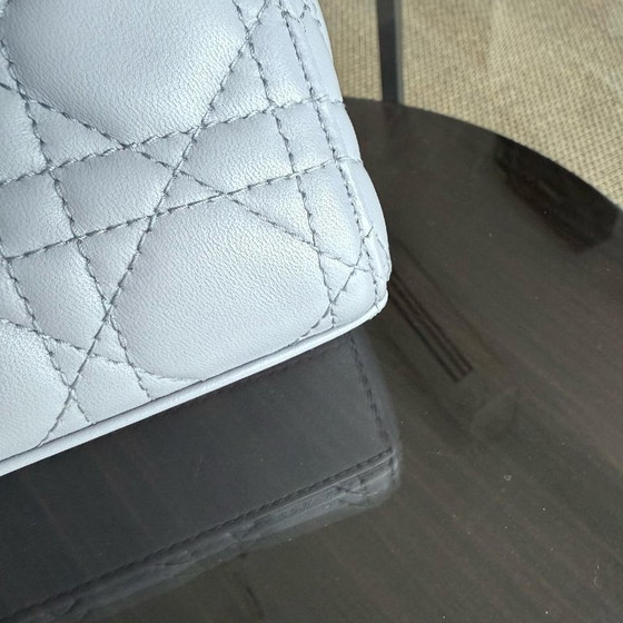 Image 1 of DIOR LADY D-JOY SMALL - CANNAGE LAMBSKIN GRAY GOLD HARDWARE