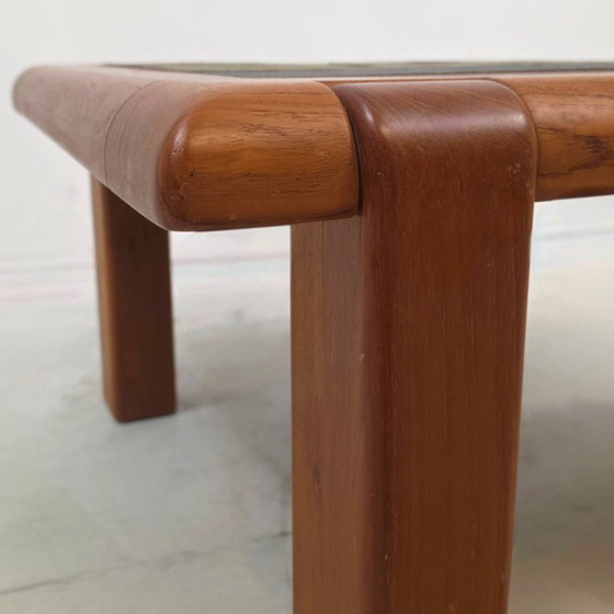 Salontafel Deens 80s Leisteen Teak Brutalistisch Vintage – Wood (photo 6 of 7)