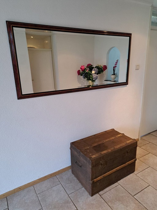 Vintage cabin trunk antique wooden chest