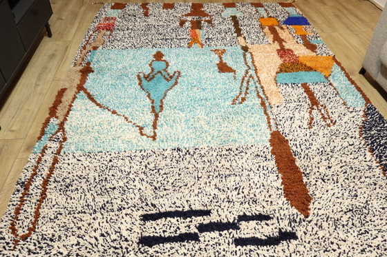 Image 1 of Berber carpet wool rug floor rug new 310 x 210 cm color rug carpet Berber runner large interior unique high pile original