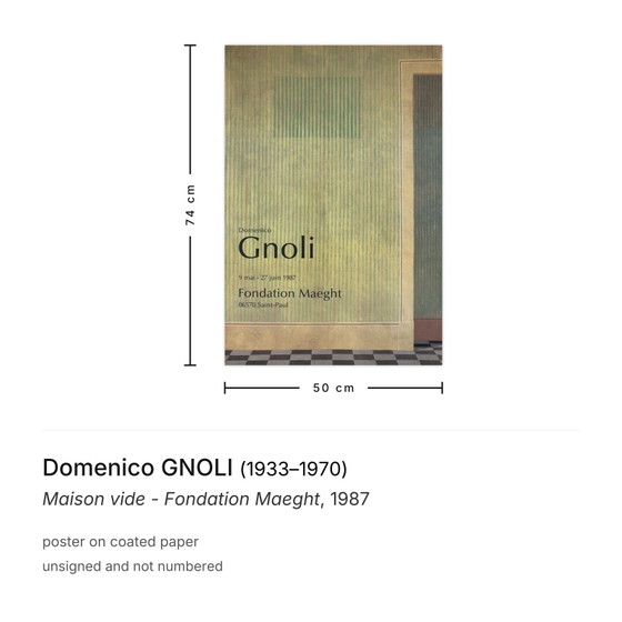 Domenico Gnoli Poster Maison Vide – Fondation Maeght 1987 – Paper (photo 3 of 5)