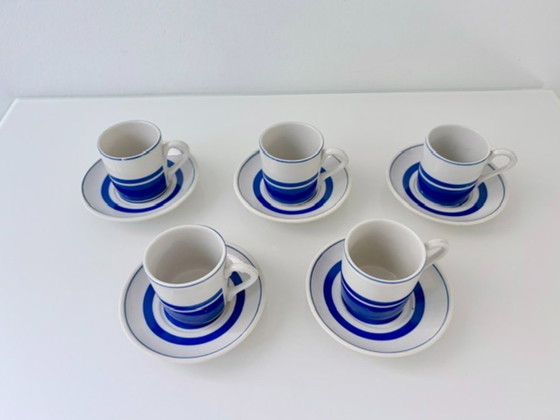 Set di 5 tazzine da caffè espresso finlandesi vintage blu bianco – Stoviglie, Ceramic (photo 3 of 11)