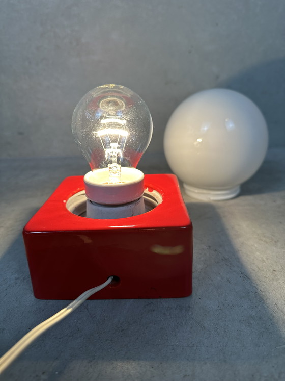 Image 1 of Lampada da tavolo/parete vintage - porcellana e opalina