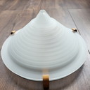 Vintage Ikea ceiling lamp opaline white glass 1990s.