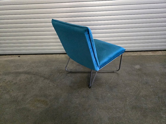Image 1 of 1x Fauteuil Velours bleu / fluweel