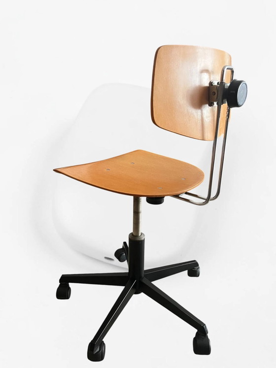 Vintage gevormde multiplex Draaistoel | Minimalistische Studio Stoel | Mid Century Modern Kantoor | Design (photo 6 of 11)