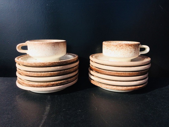 Image 1 of Vintage 60s ' Fat Lava West-Germany ' brutalist servies