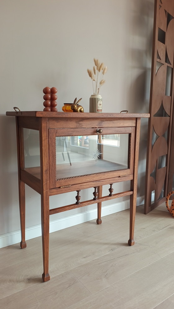 Image 1 of Beautiful vintage tea cabinet with a clear cut star