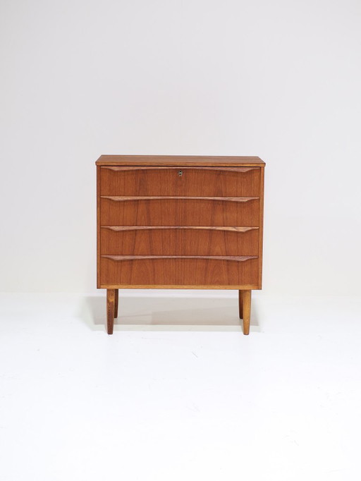 Ladekast Deens teakhout vintage 1960s