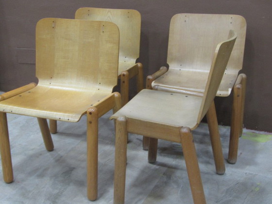 Image 1 of n.4 sedie legno curvato a fuoco vintage