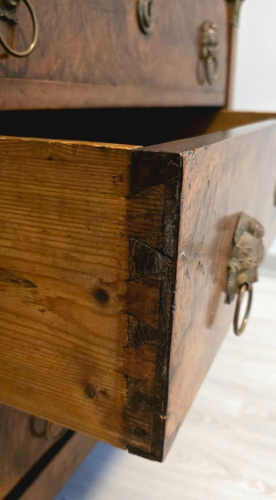 Image 1 of Cassettiera e specchio in stile Impero