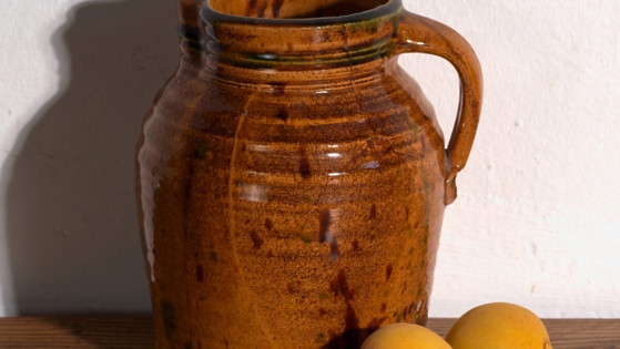 Antique folk glazed pottery jug – Central Europe, circa 1930 – Crockery, Rustic (photo 3 of 28)