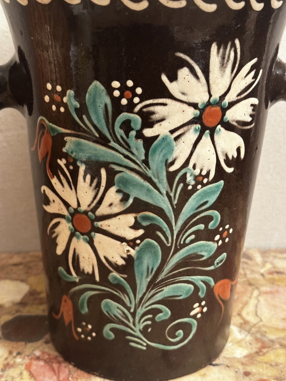 Image 1 of Seau à Vin Blanc ancien en terre cuite H 25 cm