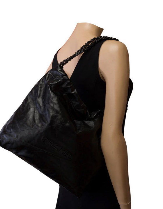 Image 1 of Borsa CHANEL Chanel 22 in cuoio nero - 103377