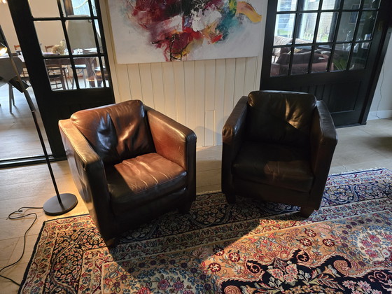 Image 1 of Leren stoelen