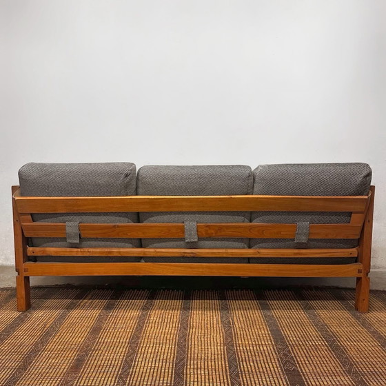 S32 Sofa & S15 Armchair by Pierre Chapo, France, 1966, Seating area, Wood, Grey (photo 7 of 15)