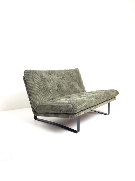 Canapé Vintage Vert Kho Liang Artifort 1,5 Place Nervuré Neuf C684 – Canapés 2 places, Metal, Polyester (photo 4 of 11)