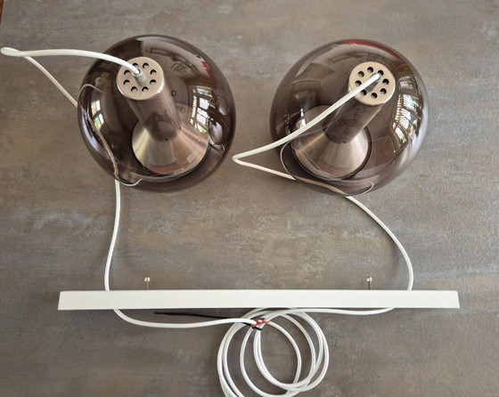 Image 1 of Suspension vintage RAAK - 2 globes - F. Ligtelijn - 1960