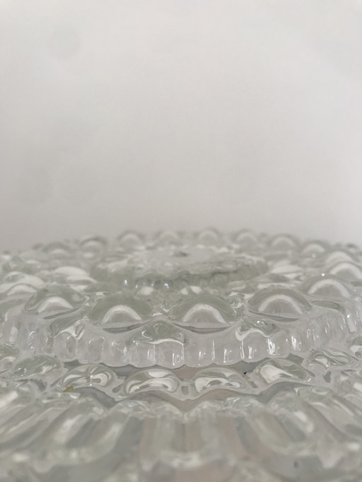 Plafonnier / Lampe de plafond en verre vintage - Massive