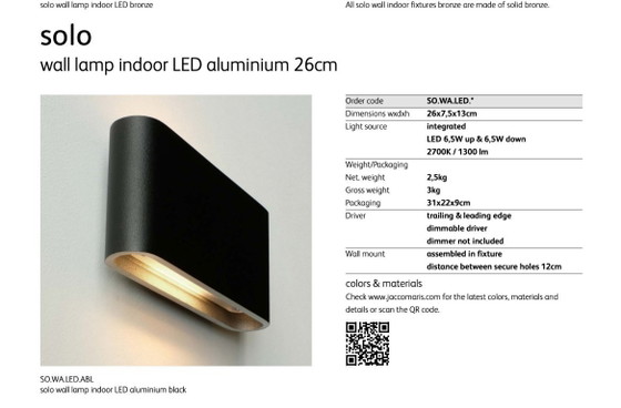 Image 1 of 4x Aluminium-Wandleuchte - Jacco Maris Solo