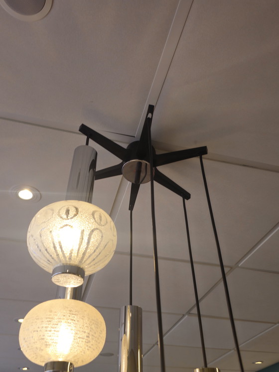 Image 1 of Vintage Sölken Leuchten Waterval Hanglamp Plafondlamp Lamp