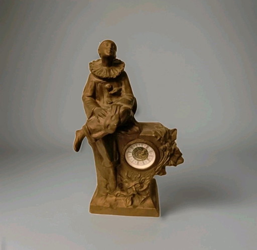 Skulpturale Arbeit mit Wehrle-Uhr aus den 1940er und 1950er Jahren – Art déco