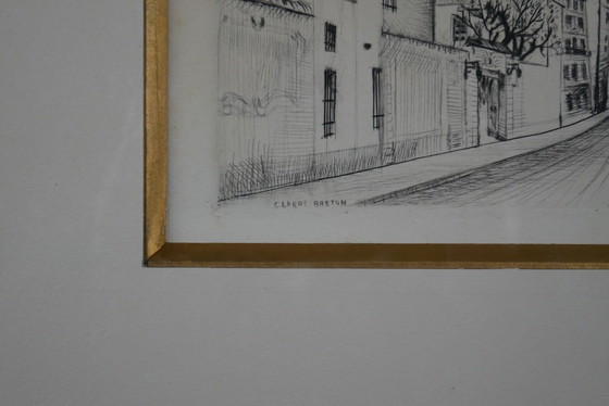 Image 1 of Gravure originale en noir et blanc signée Claude BRETON