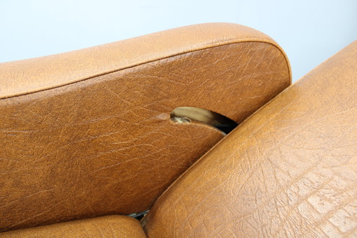 1950 Marco Zanuso Liggende 'Lady' Loungestoel in kunstleer, Italië