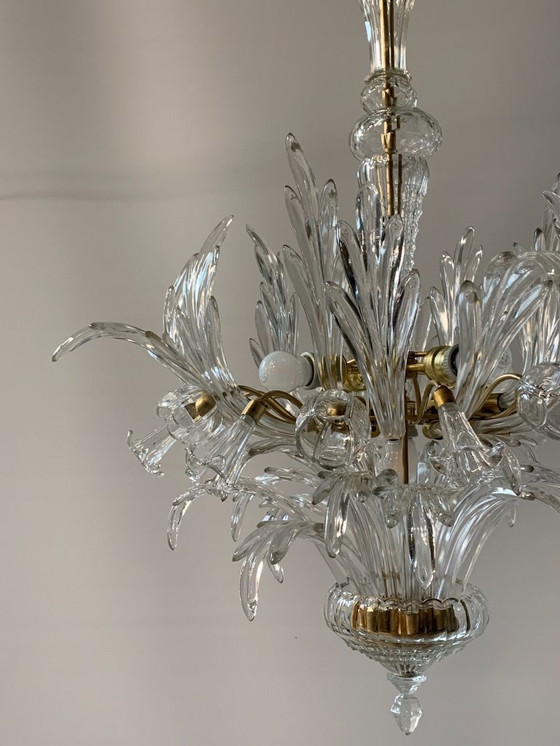 Image 1 of Murano-Glas-Kronleuchter, zugeschrieben an Seguso v.a. 1960