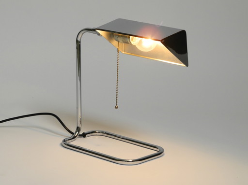 Grande lampe de table chromée originale des années 1980 par Florian Schulz