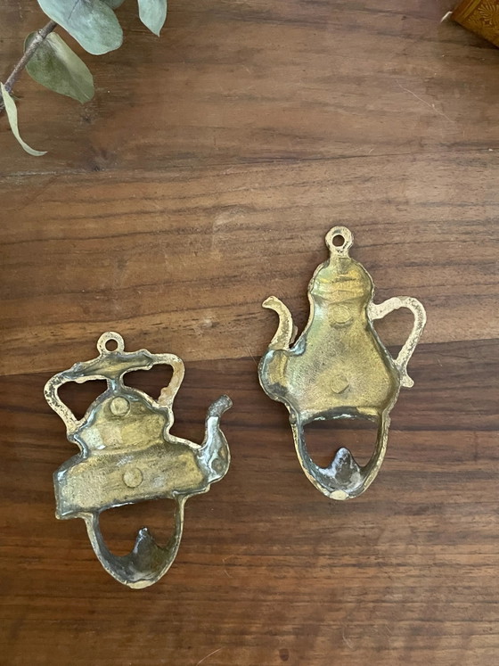 Set aus 5 messingfarbenen Geschirrtuchhaltern – Küchenzubehör, Brass (photo 2 of 2)