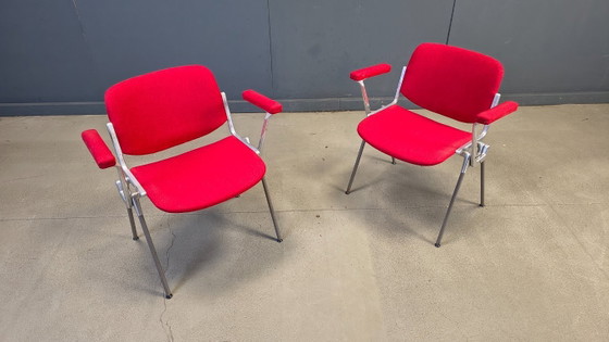 Image 1 of Chaises d'appoint vintage DSC 106 de Giancarlo Piretti pour Castelli, années 1970 - lot de 6
