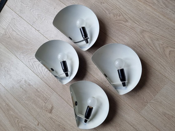 Image 1 of 4x Vintage Vrieland Design Wall Lamp Matte Black Incl. Socket