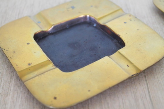 Set v 2 Vintage Messing Asbakken MCM Vide-Poche (Jaren '60) – Decoratieve objecten, Brass (photo 3 of 8)