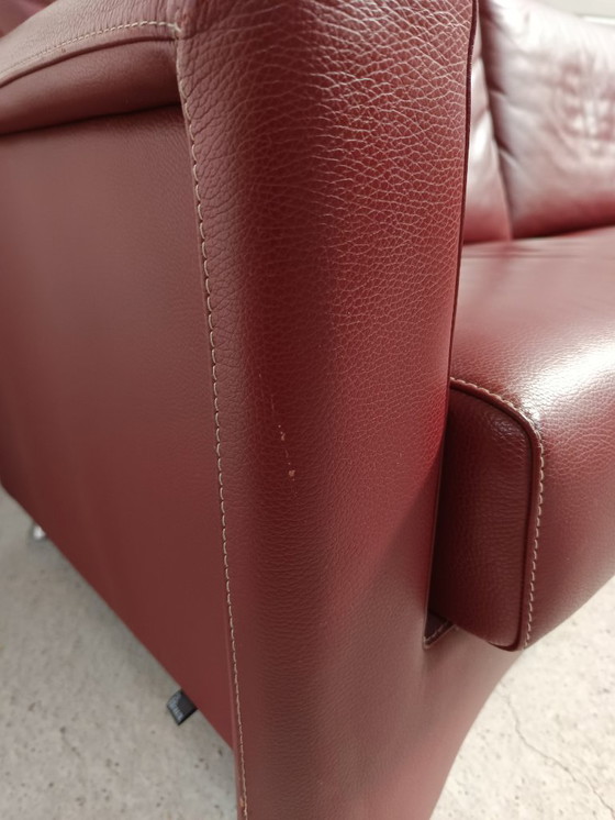 Image 1 of Set di divani Leolux Paian 2 posti 3 posti Senso Granata Pelle