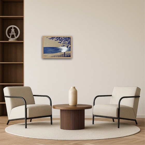 Image 1 of Acrylic on 345g raw canvas. Size 40x30cm.