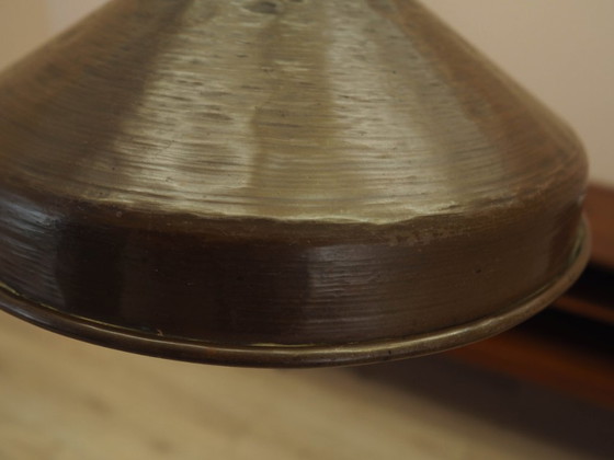 Deense messing hanglamp, industriële kap met Scandinavisch design, jaren 60 – Hanglampen, Brass (photo 6 of 10)
