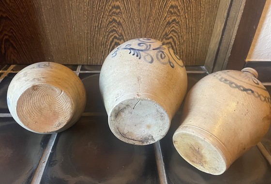 Image 1 of Satz von elsässischen Ölkrügen aus dem späten 18. und frühen 19. Jahrhundert