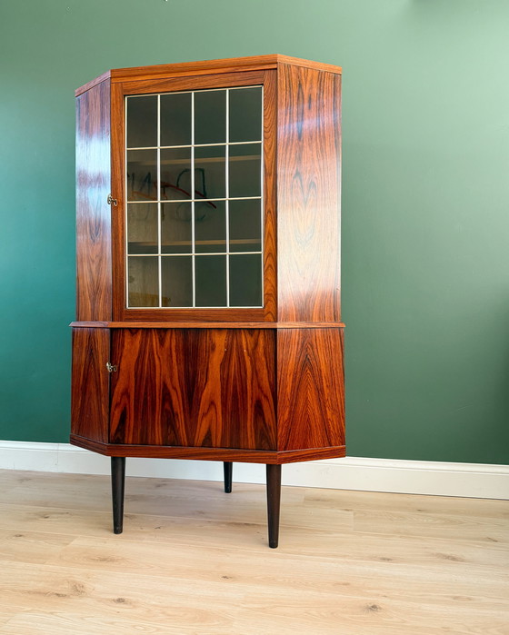 Image 1 of Vintage Deense palissander hoekkast