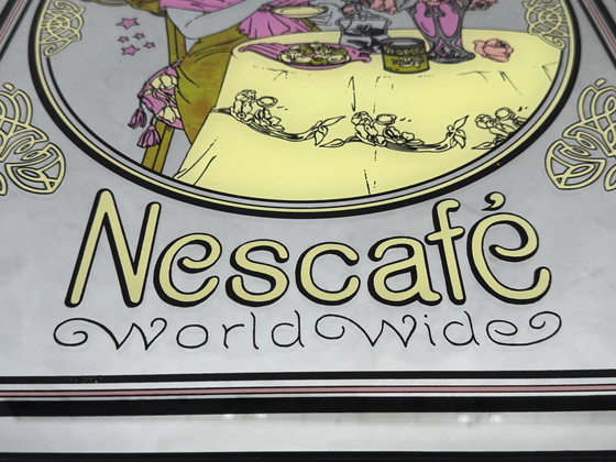 Image 1 of ☕✨ Specchio vintage Nescafé – Stile Art Nouveau ✨☕