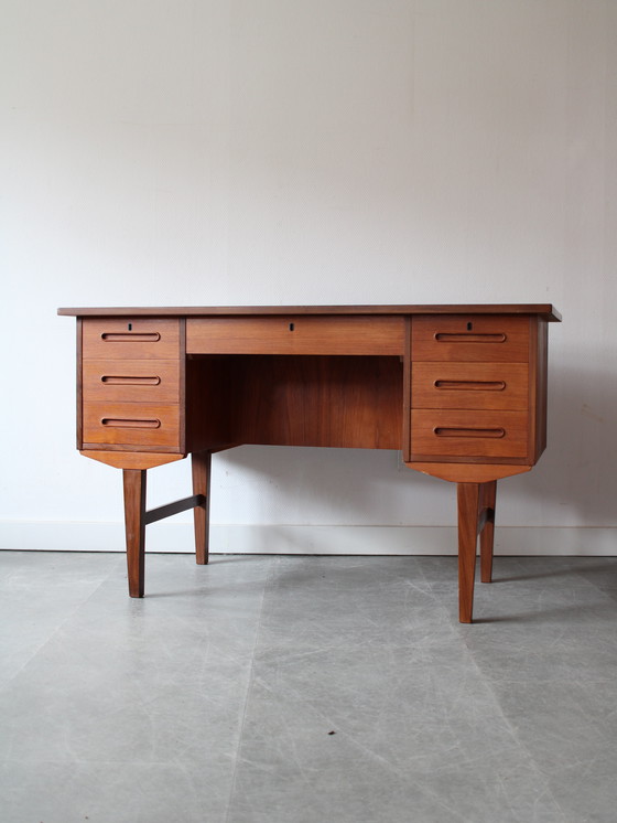 Image 1 of Vintage Danish freestanding desk in teak
