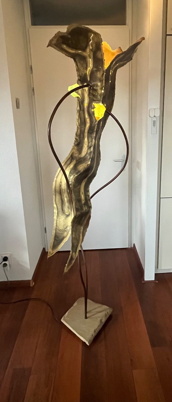 Kunstobjekt mit Beleuchtung – Bildhauerei, Copper, Brass (photo 4 of 14)