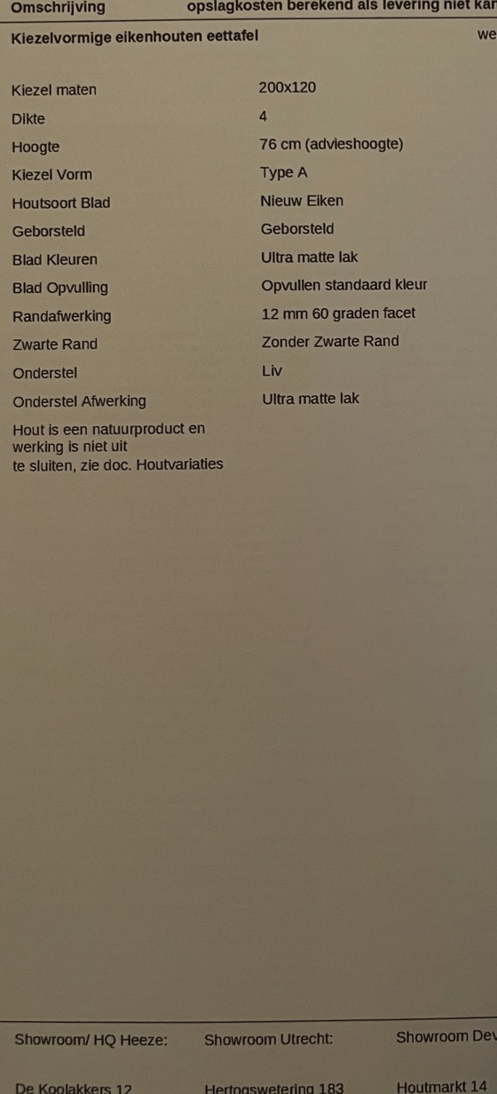 Image 1 of Beautiful pebble-shaped dining table 200x120 from Table du Sud – immediately available